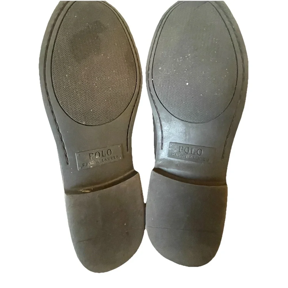 Ralph Lauren Kristoffer Brown Leather Loafers Men's 12D Slip On Dress Shoes